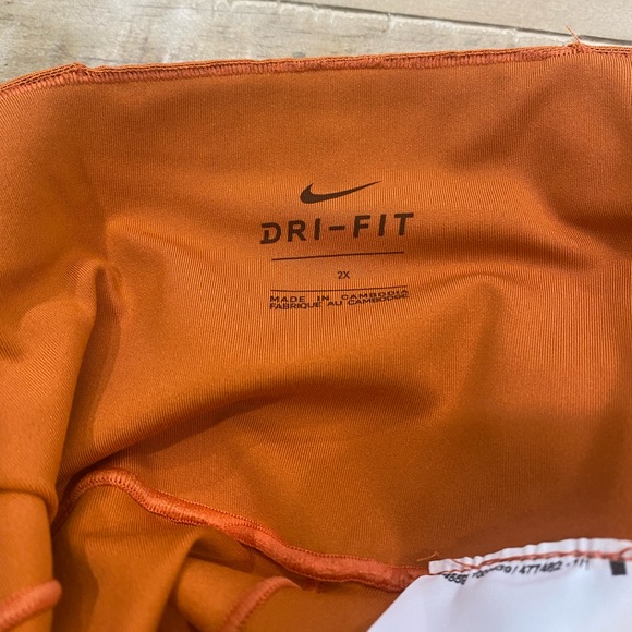 Nike One luxe Icon clash womens Mid rose crop leggings NWT 2X orange - Picture 7 of 7